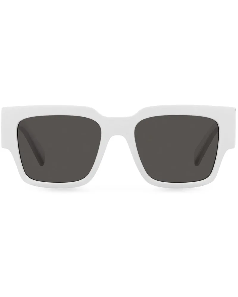 Dolce & Gabbana Sonnenbrille mit eckigem Gestell - Weiß Weiß