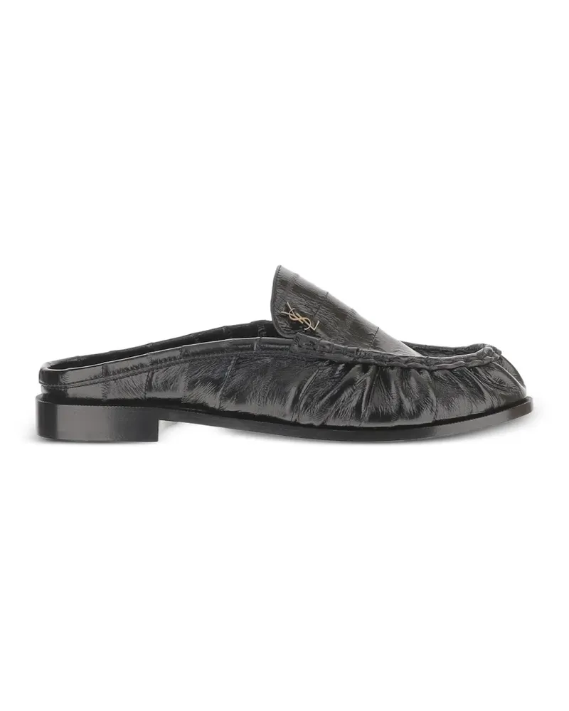 Saint Laurent Le Loafer crocodile-effect loafers - Schwarz Schwarz