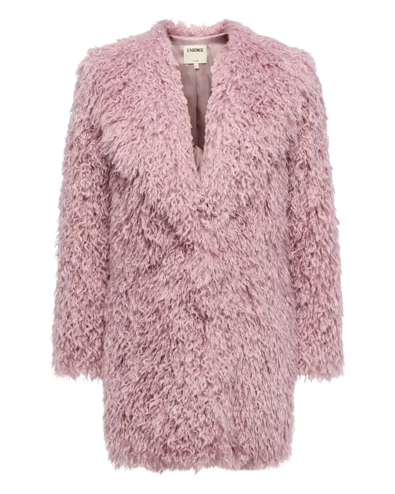L'Agence Toira faux-fur coat - Rosa Rosa