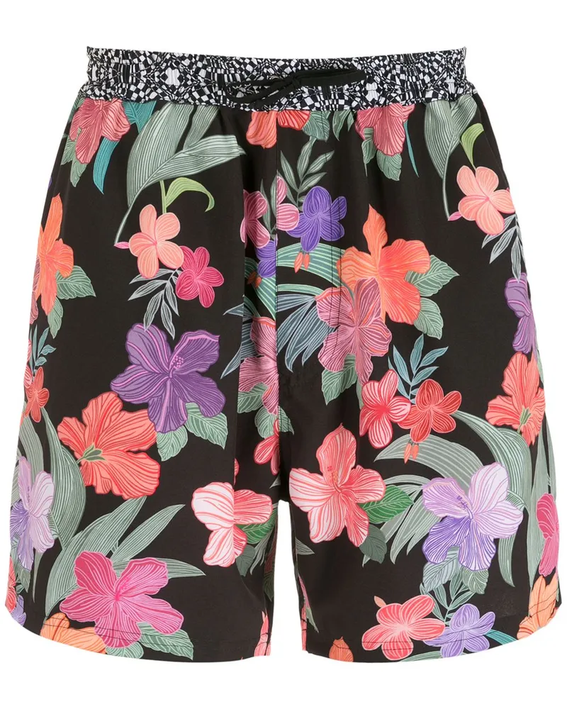 Amir Slama Badeshorts mit Hibiskus-Print - Mehrfarbig Mehrfarbig