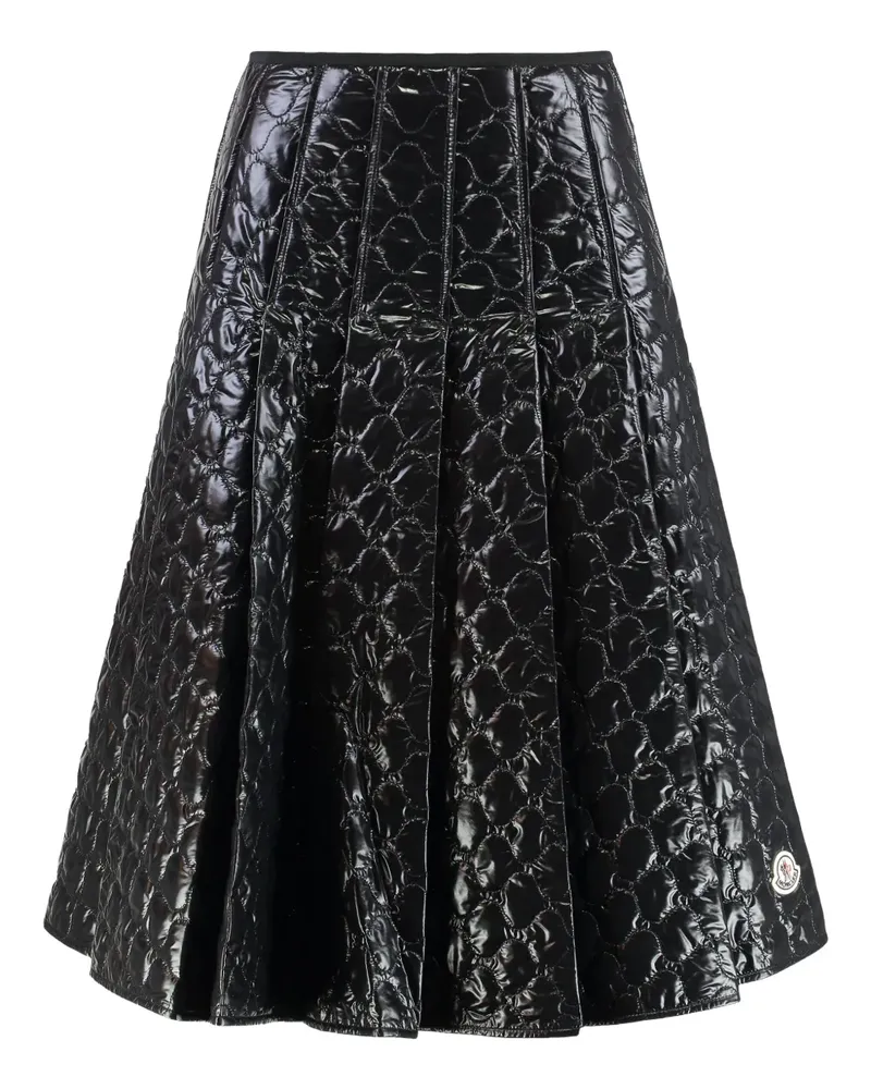 Moncler padded logo-patch skirt - Schwarz Schwarz
