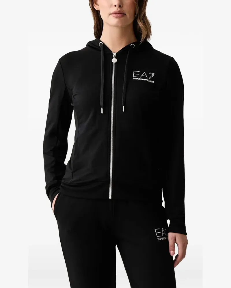 EA7 Jogginganzug mit Logo-Print - Schwarz Schwarz