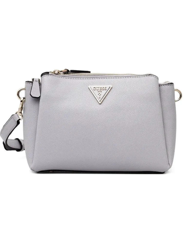 Guess Noelle Umhängetasche aus Saffiano-Leder - Grau Grau