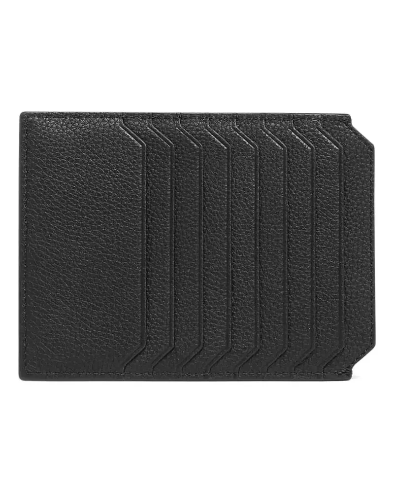 Santoni tumbled leather cardholder - Schwarz Schwarz