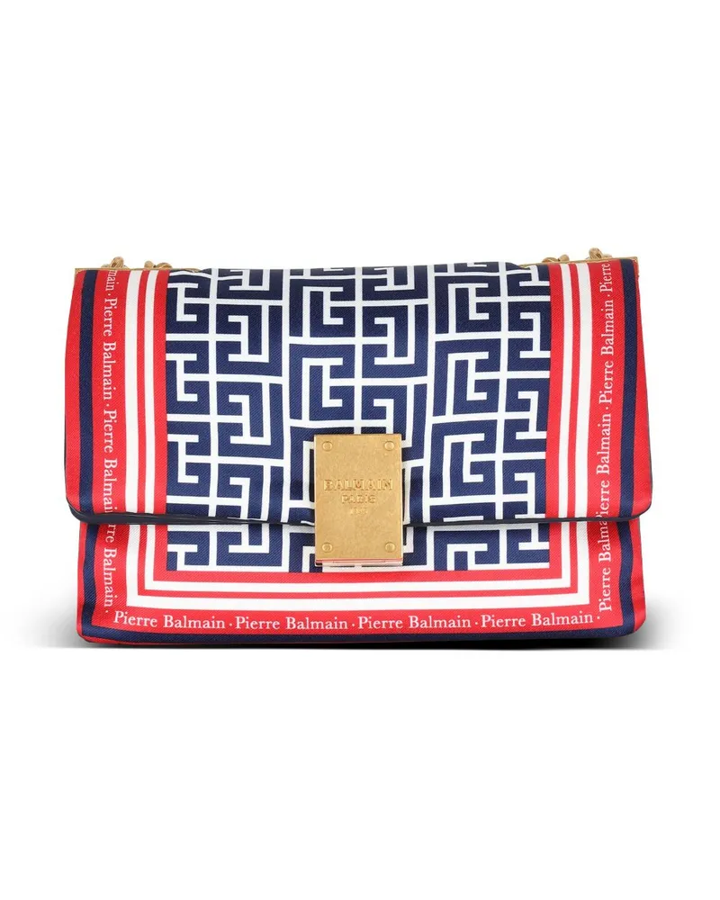 Balmain Kleine 1945 Soft Schultertasche mit Monogramm - Mehrfarbig Mehrfarbig