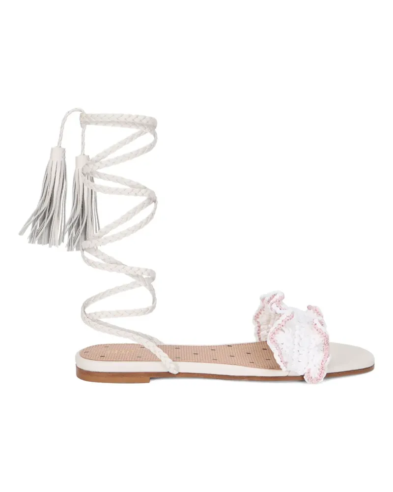 Valentino Garavani Sandalen mit geflochtener Quaste - Weiß Weiß