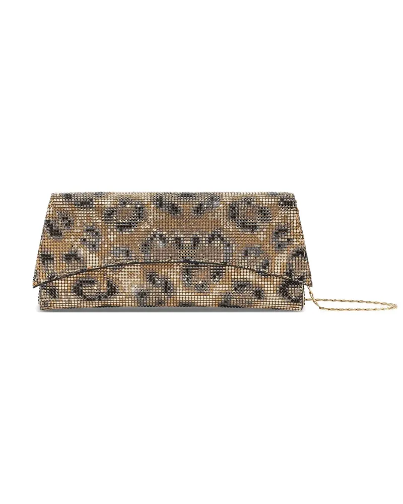 Tyler Ellis Veronica crystal-embellished clutch bag - Gold Gold