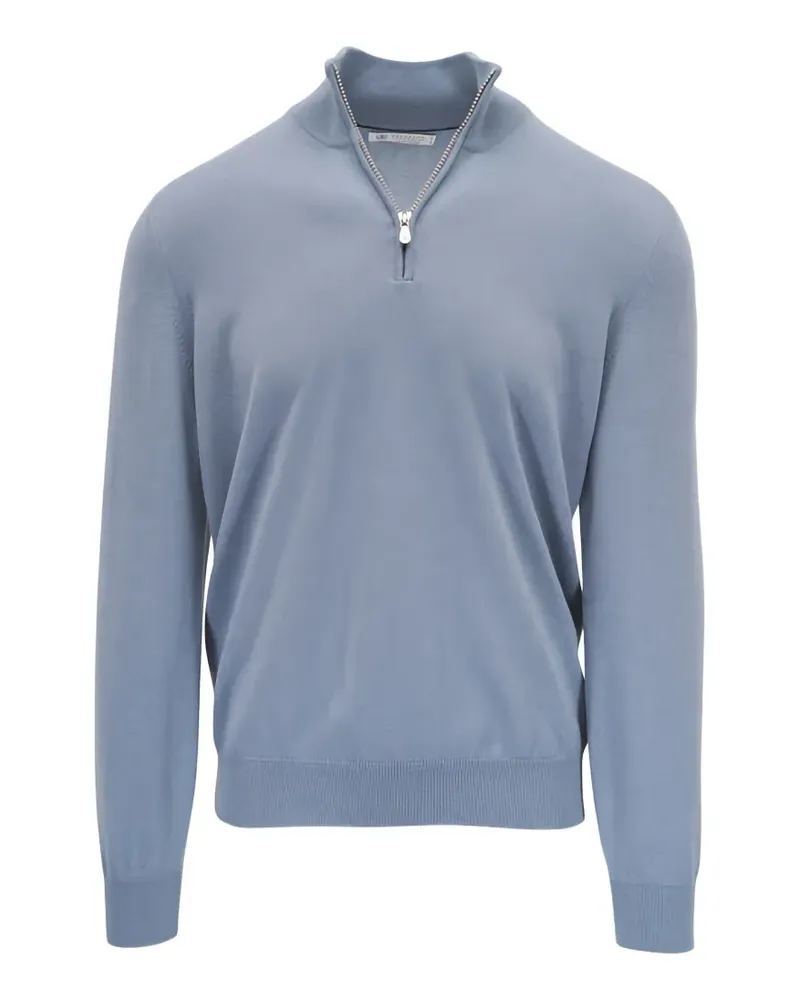 Brunello Cucinelli zip cashmere sweater - Blau Blau