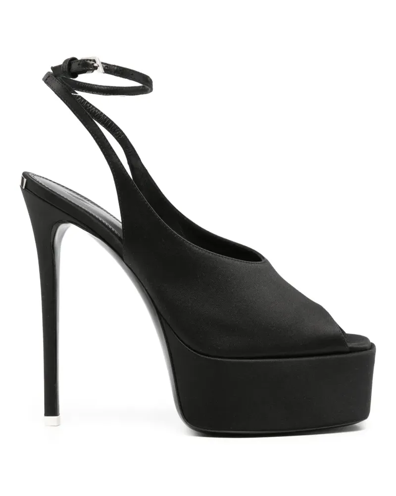 ATTICO Ornella Plateau-Sandalen - Schwarz Schwarz