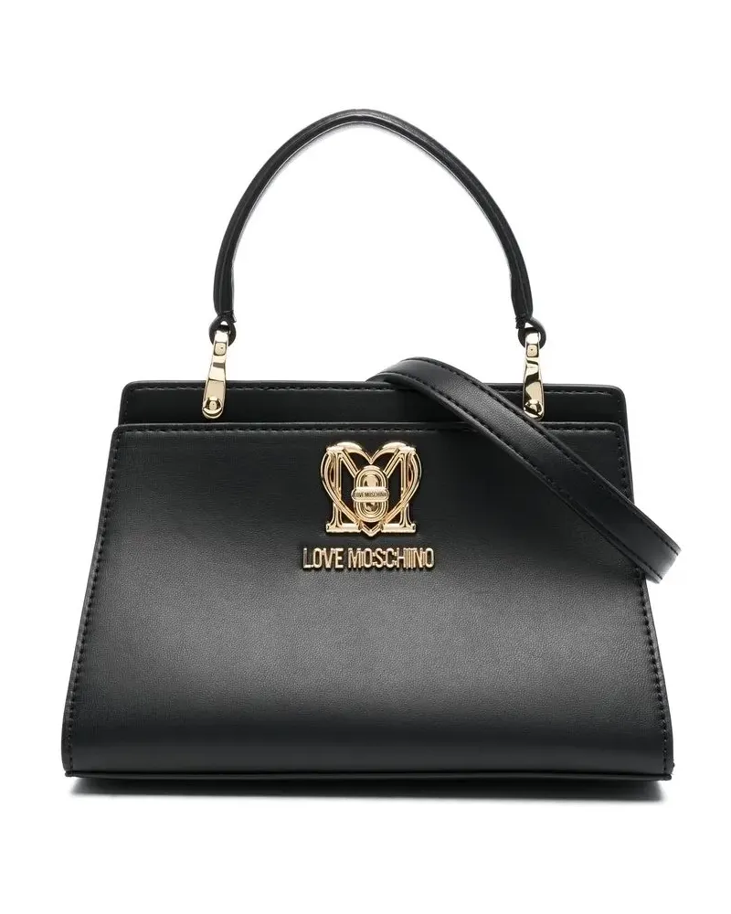 Moschino Umhängetasche mit Logo-Schild - Schwarz Schwarz