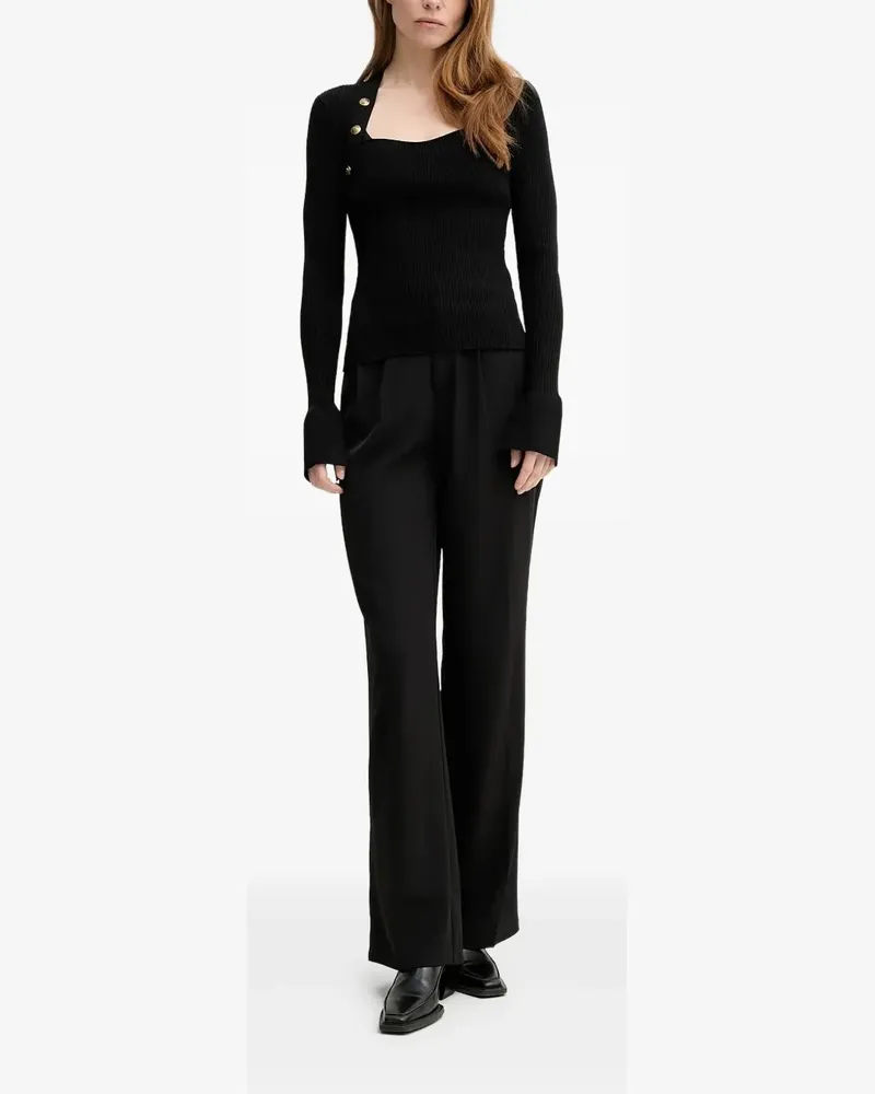 The Kooples Pullover mit Knopfdetail - Schwarz Schwarz
