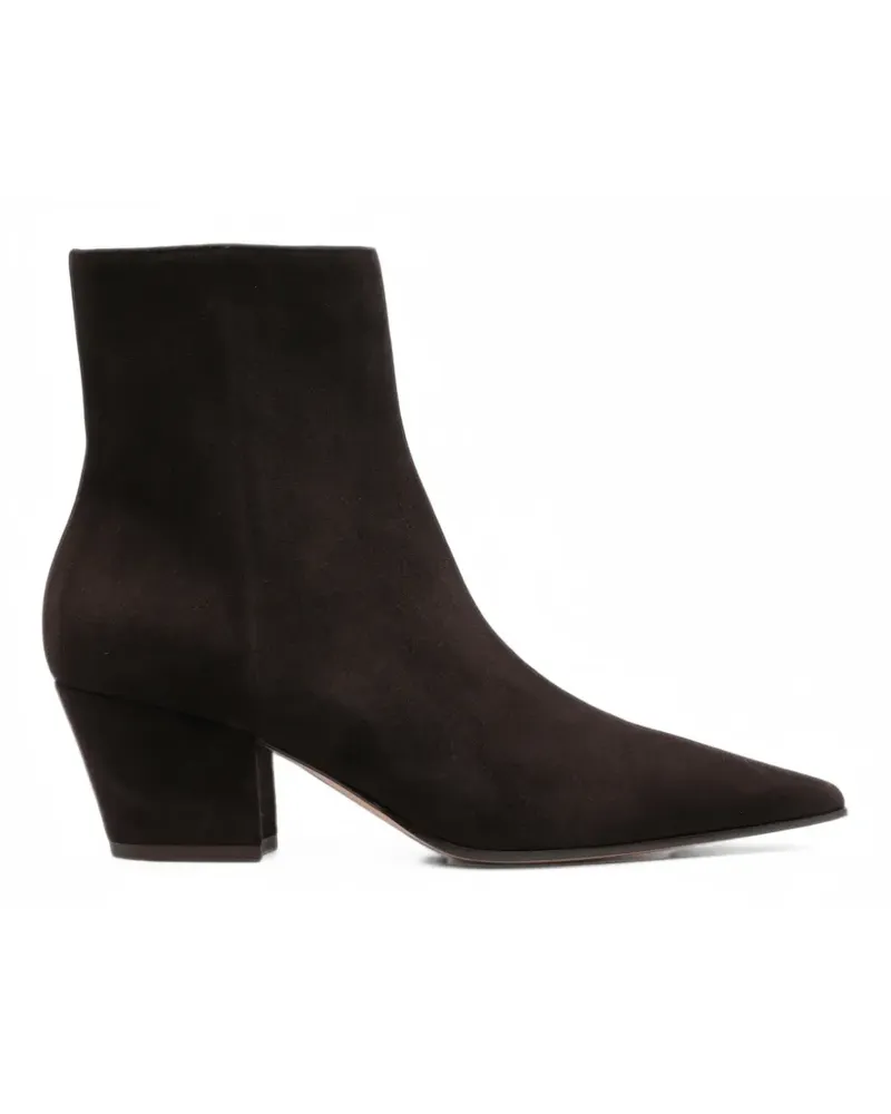Gianvito Rossi Keinna pointed-toe ankle boots - Braun Braun