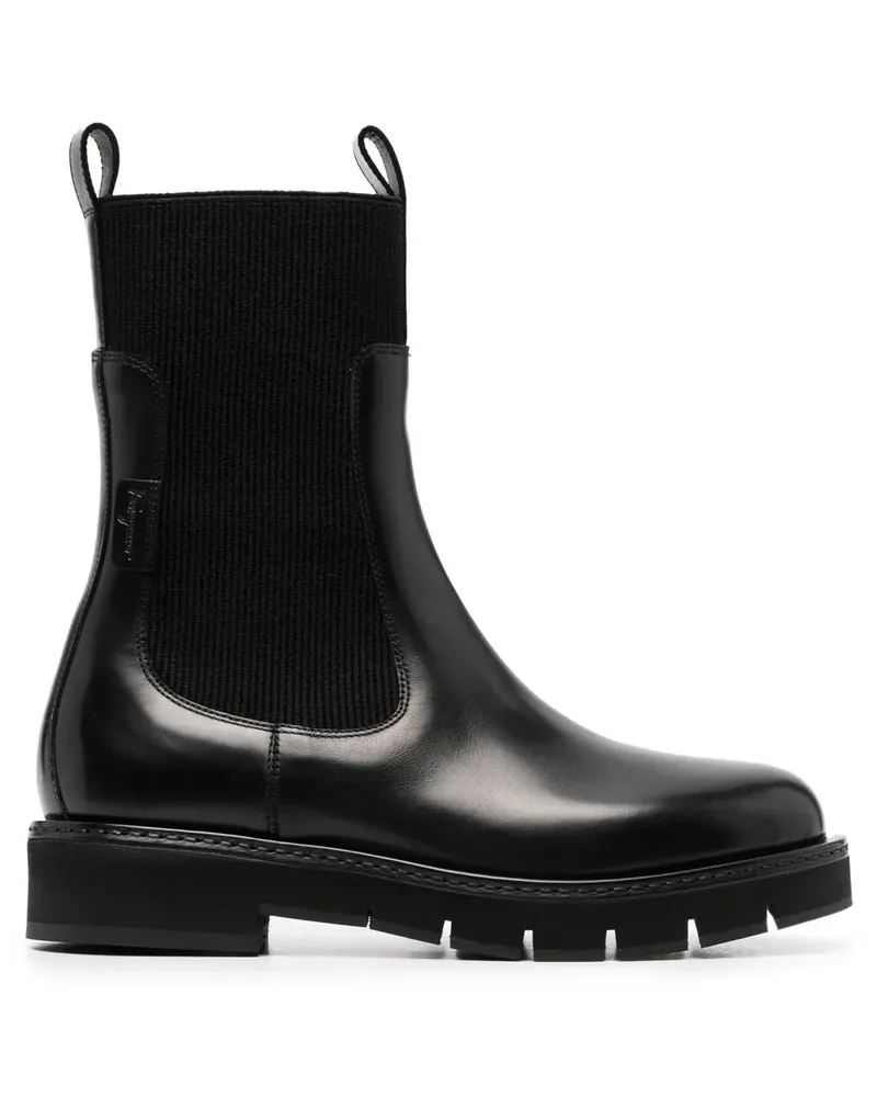 Ferragamo Chelsea-Boots aus Leder - Schwarz Schwarz