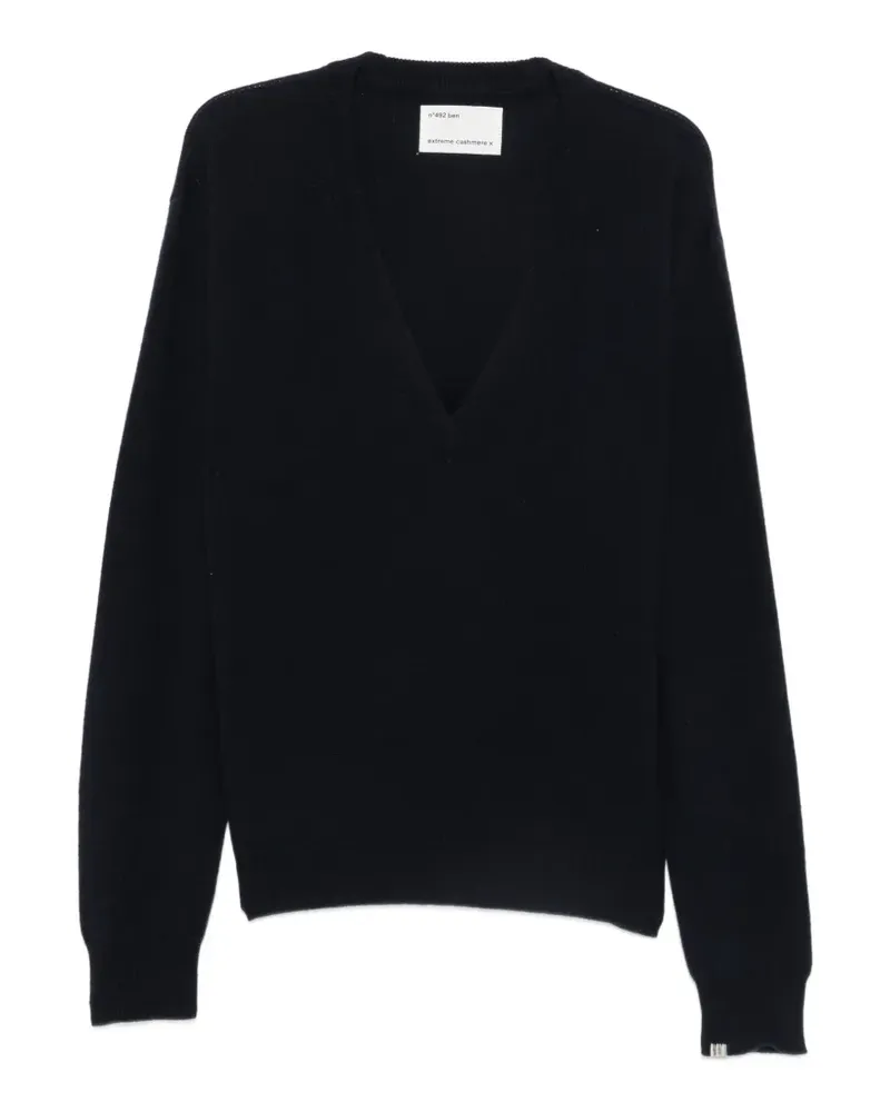 extreme cashmere Kaschmirpullover mit V-Ausschnitt - Blau Blau