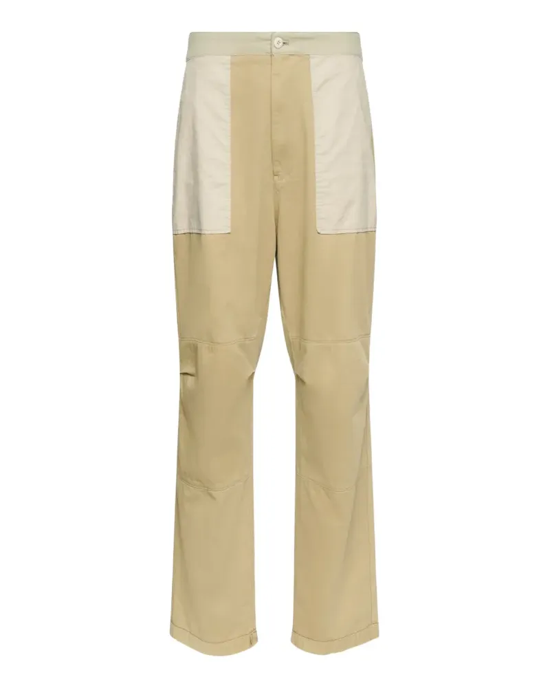 Maison Margiela paneled-design workwear cotton trousers - Nude Nude