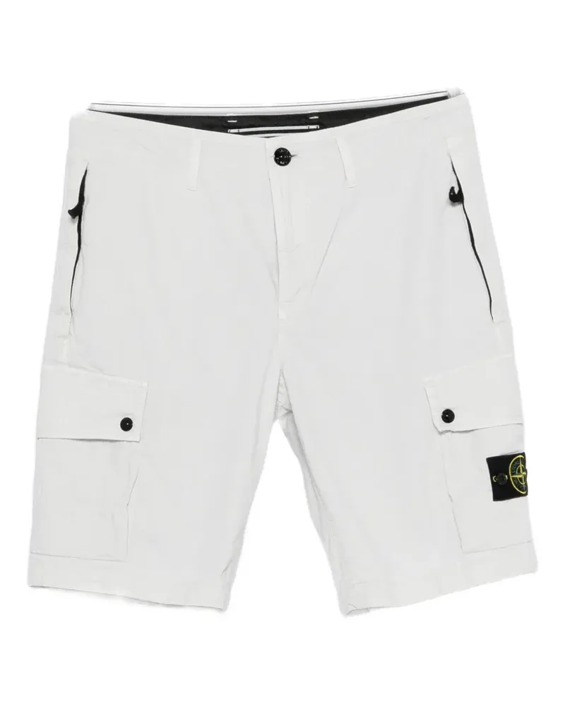 Stone Island logo-patch cargo shorts - Weiß Weiß