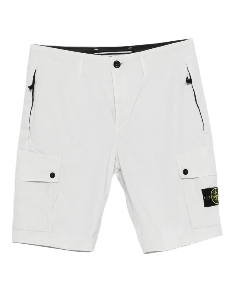 Stone Island logo-patch cargo shorts - Weiß Weiß