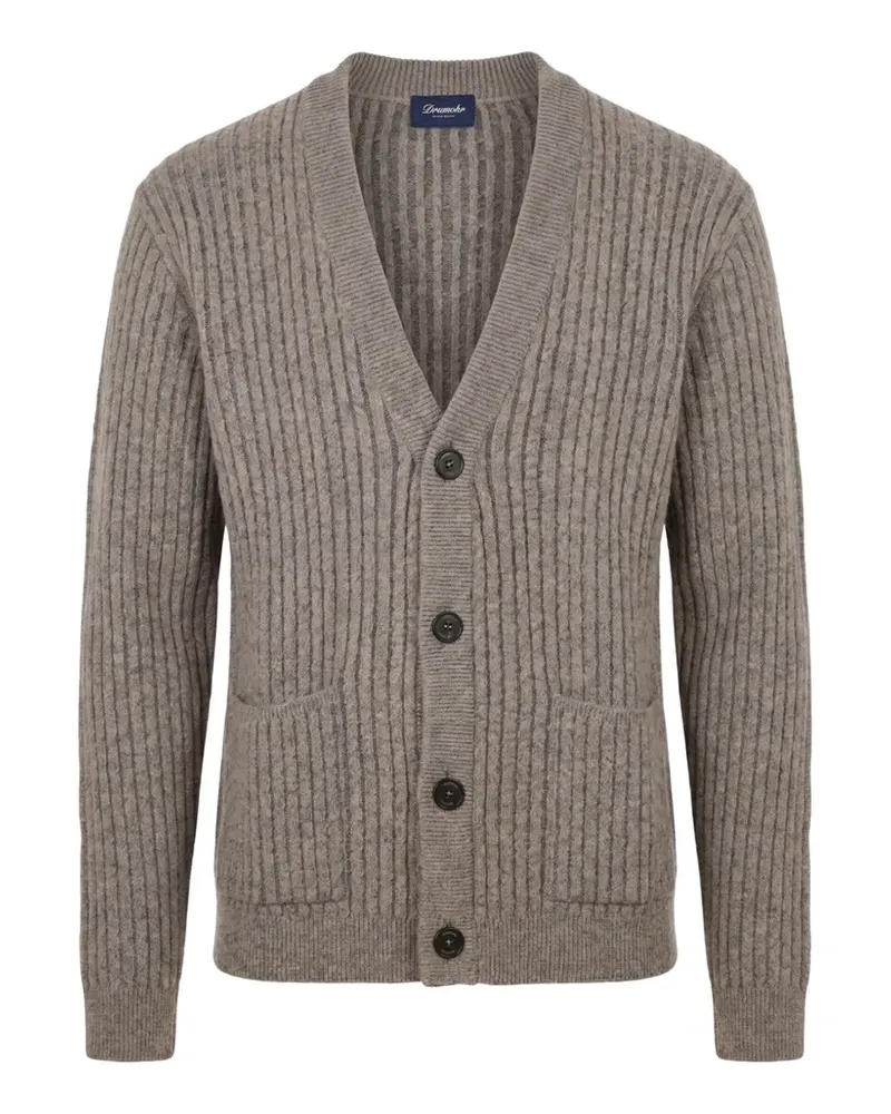 Drumohr  ribbed-knit cardigan - Grau Grau