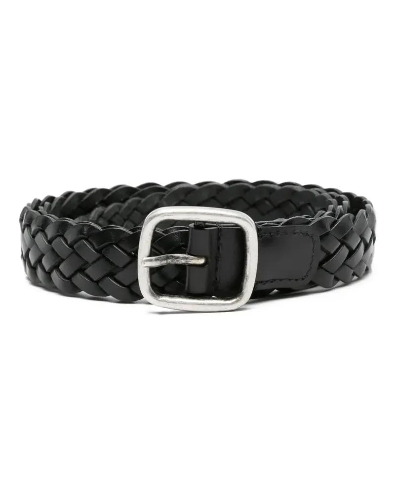 Anderson's braided leather belt - Schwarz Schwarz