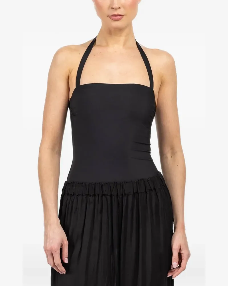 BONDI BORN Evelyn Neckholder-Badeanzug - Schwarz Schwarz