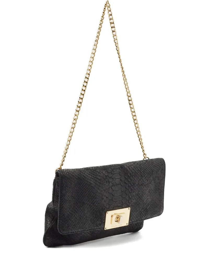 Michael Kors Umhängetasche mit Python-Prägung - Schwarz Schwarz