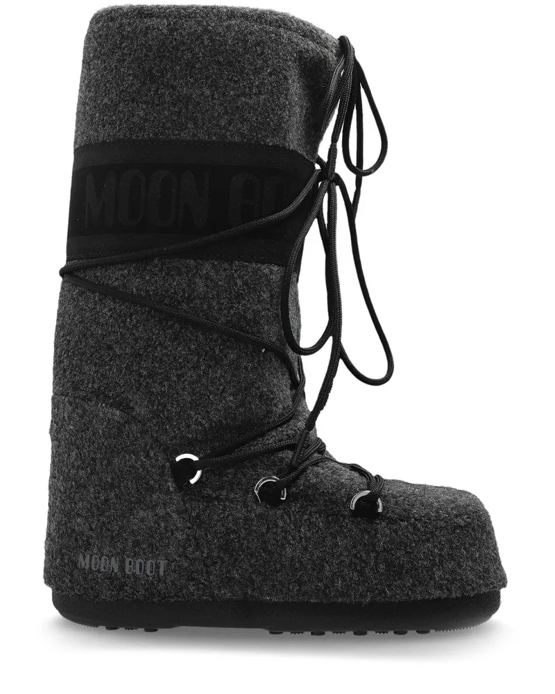 Moon Boot Icon Felt Stiefel - Schwarz Schwarz