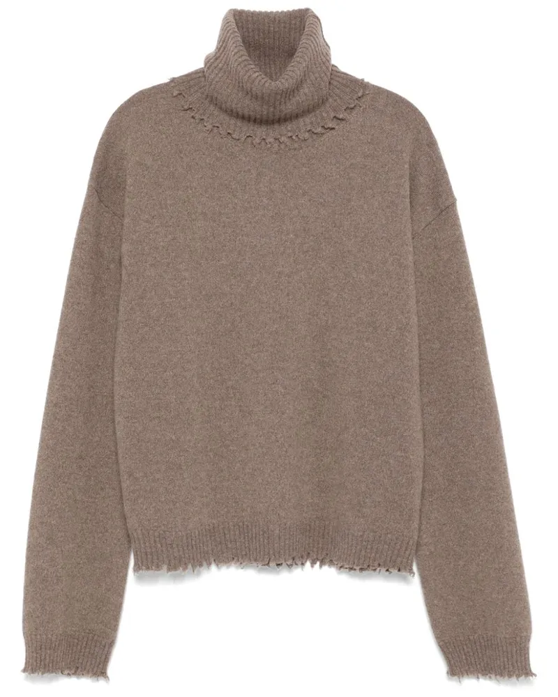 Uma Wang Pullover im Distressed-Look - Braun Braun