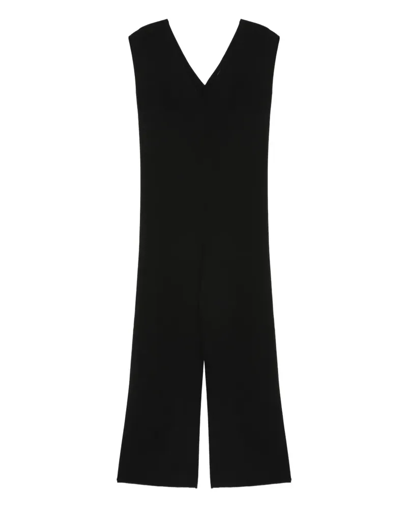 Alpha Studio V-neck sleeveless jumpsuit - Schwarz Schwarz