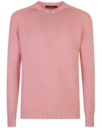 Tagliatore Gerippter Strickpullover Rosa