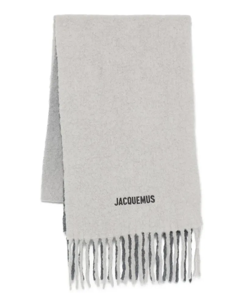 Jacquemus Moisson Schal mit Fransen - Grau Grau