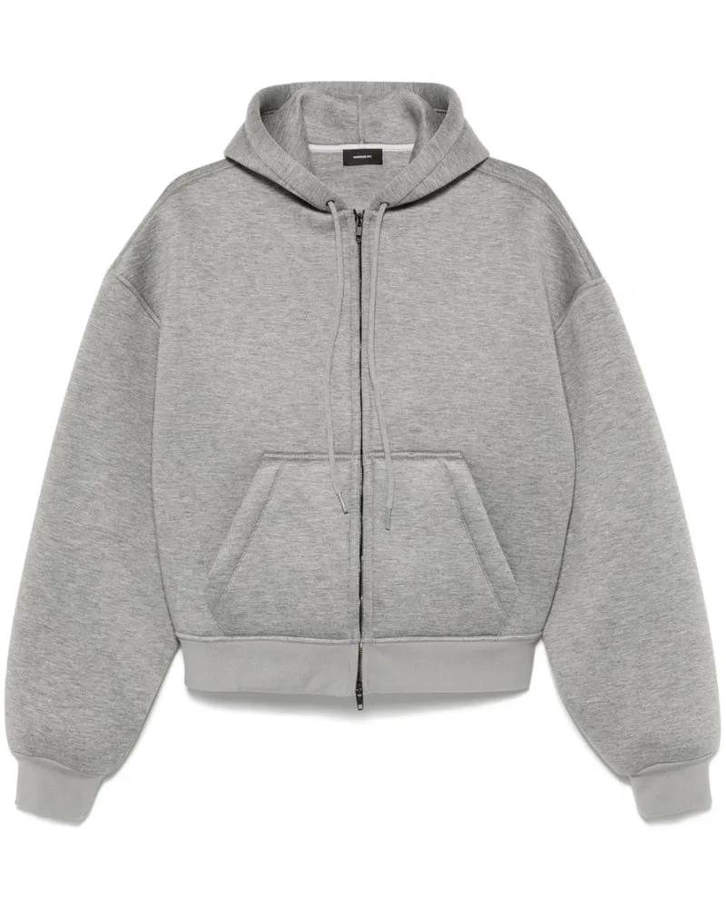 WARDROBE.NYC Hoodie aus Scuba-Jersey - Grau Grau