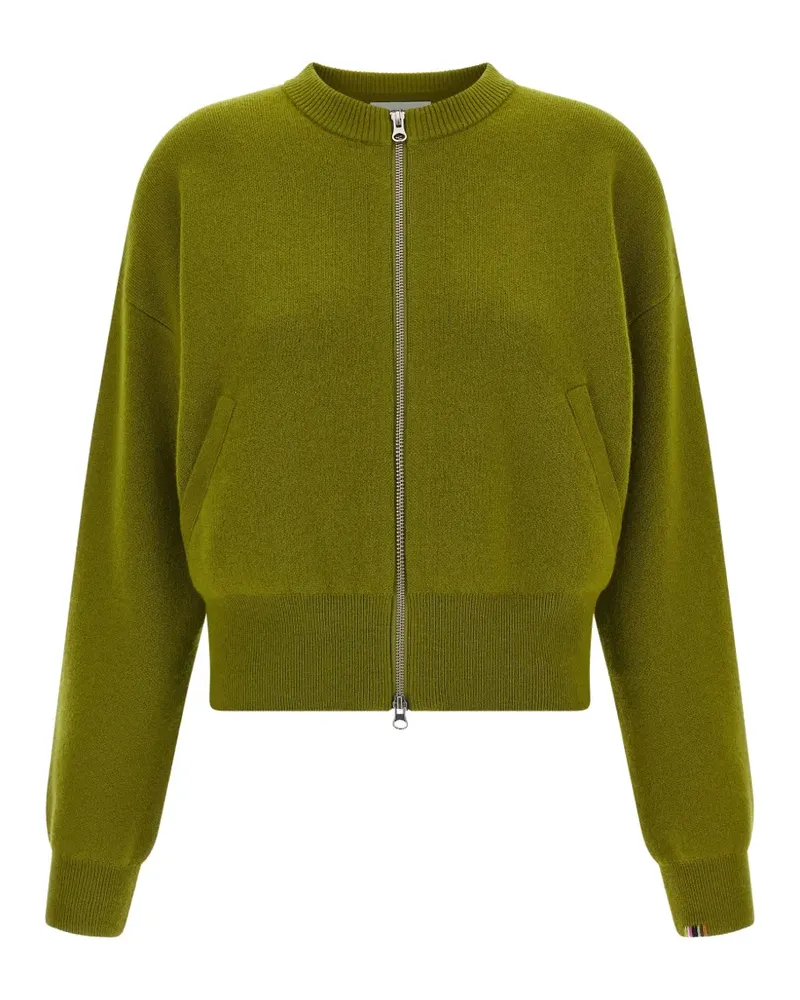 extreme cashmere N°478 Xtra Fun zip crew neck cardigan - Grün Grün