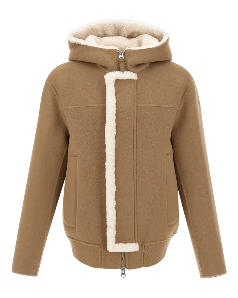 Mackage Jay Kapuzenjacke mit Shearling - Braun Braun