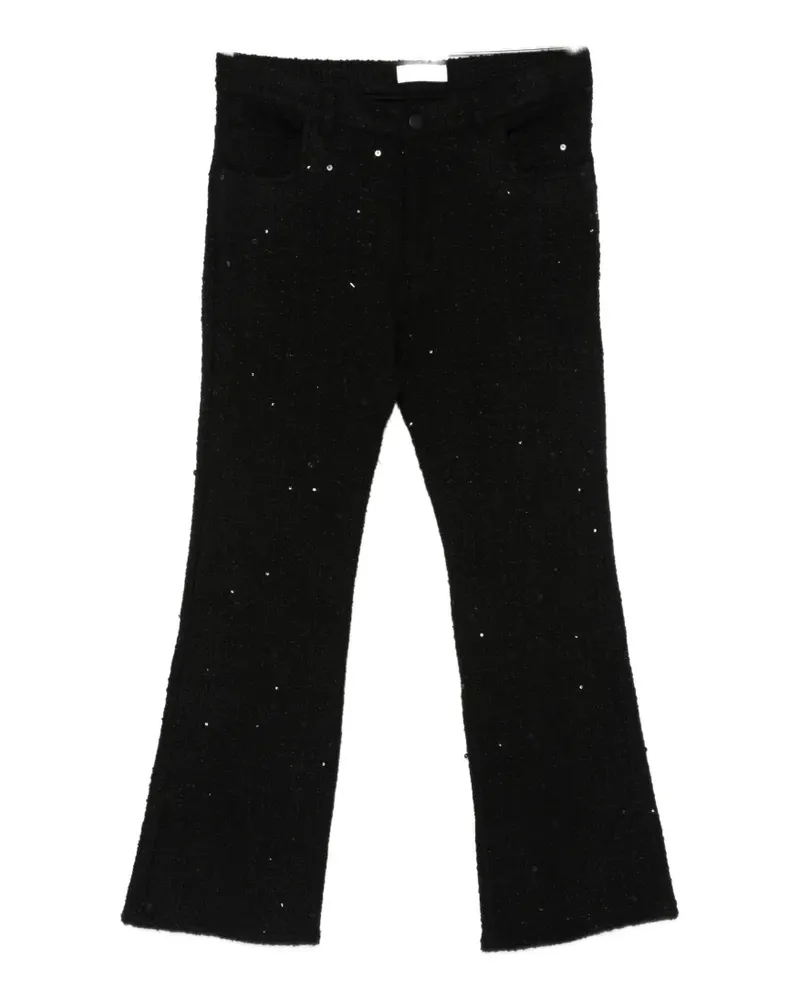 Ernest W. Baker sequin-embellished bouclé-knit trousers - Schwarz Schwarz