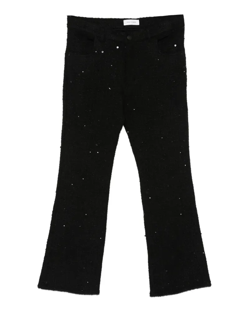 Ernest W. Baker sequin-embellished bouclé-knit trousers - Schwarz Schwarz