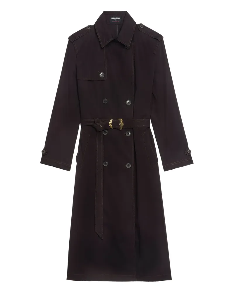 Zadig & Voltaire Kenar Trenchcoat mit Gürtel - Braun Braun
