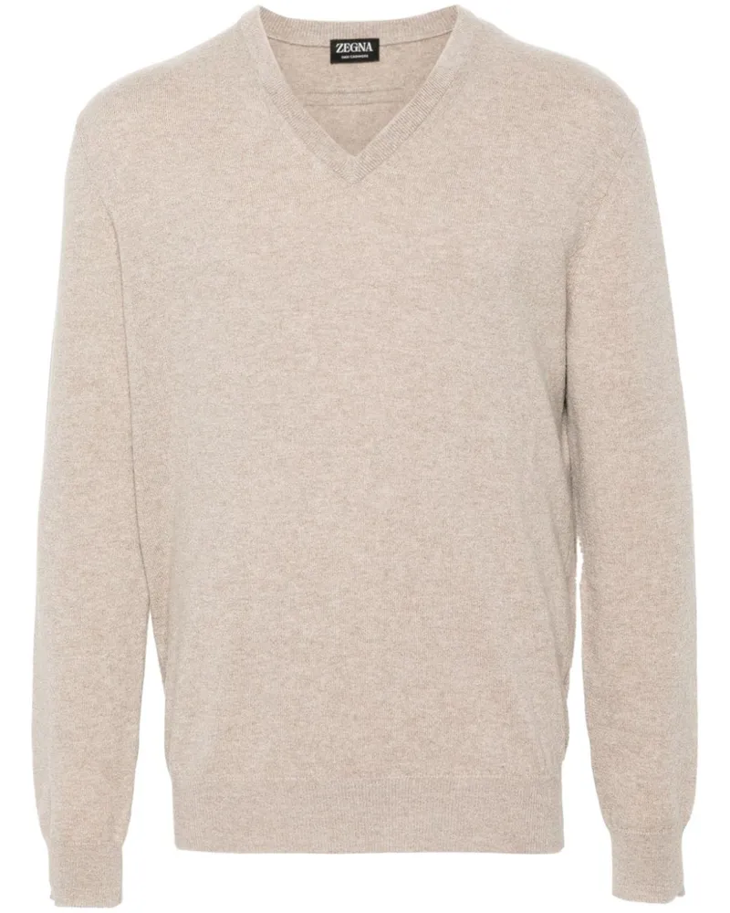 Ermenegildo Zegna Klassischer Kaschmirpullover - Nude Nude