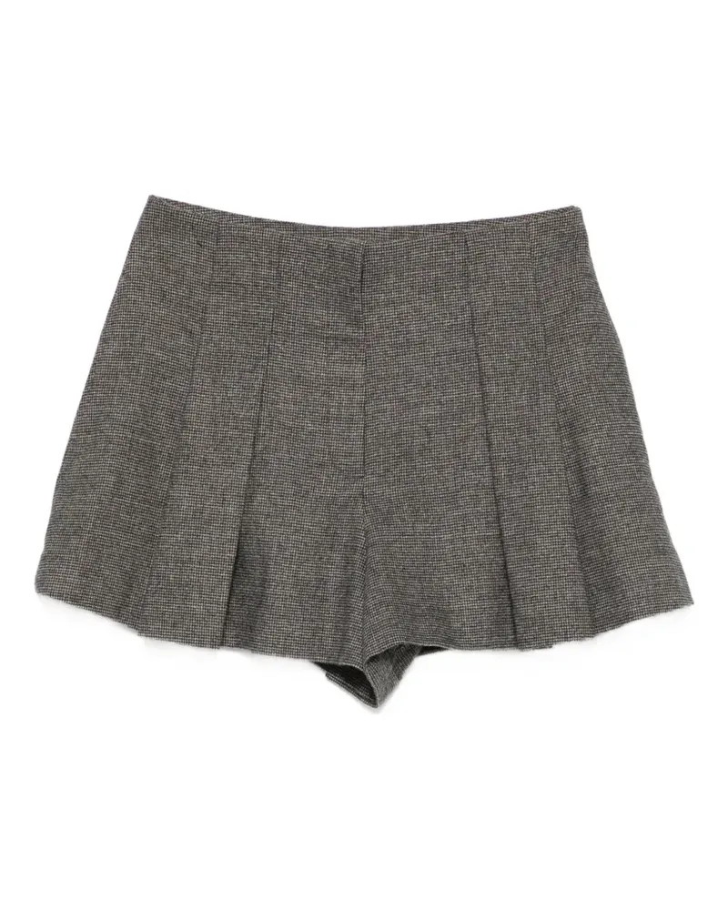Sandro Shorts mit Hahnentrittmuster - Grau Grau