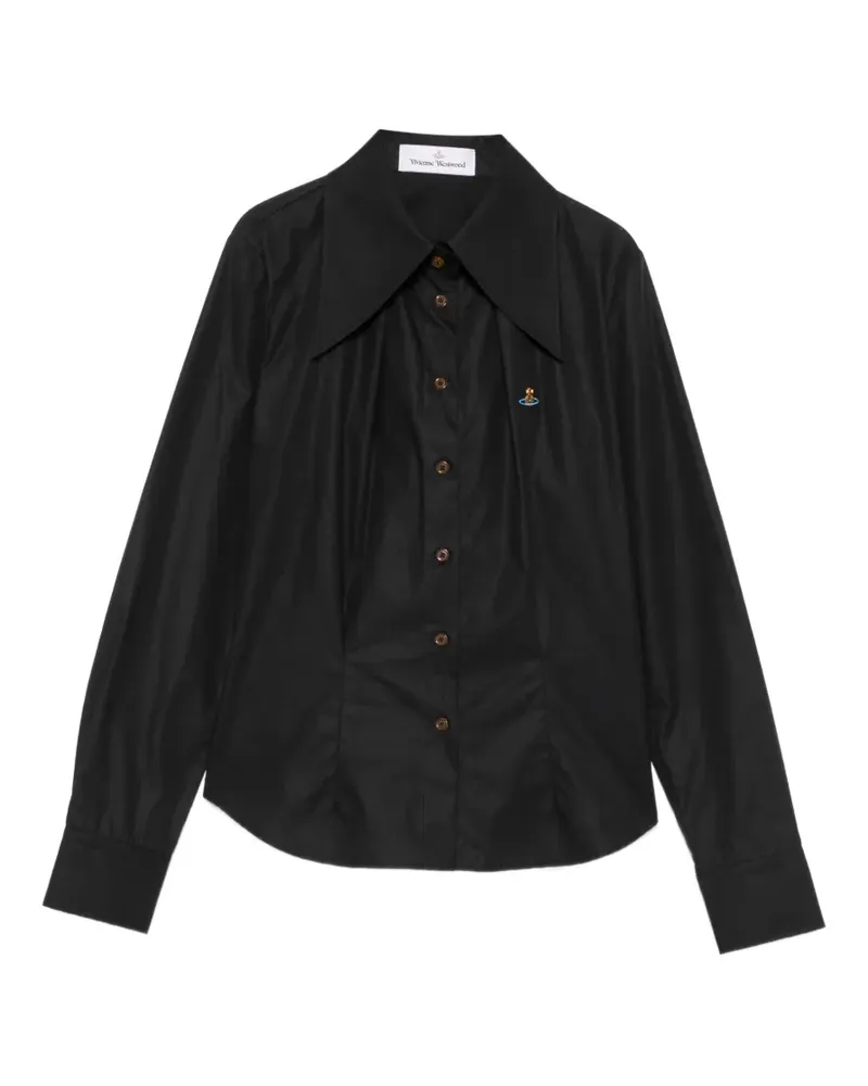 Vivienne Westwood Hemd mit Violin Orb-Stickerei - Schwarz Schwarz