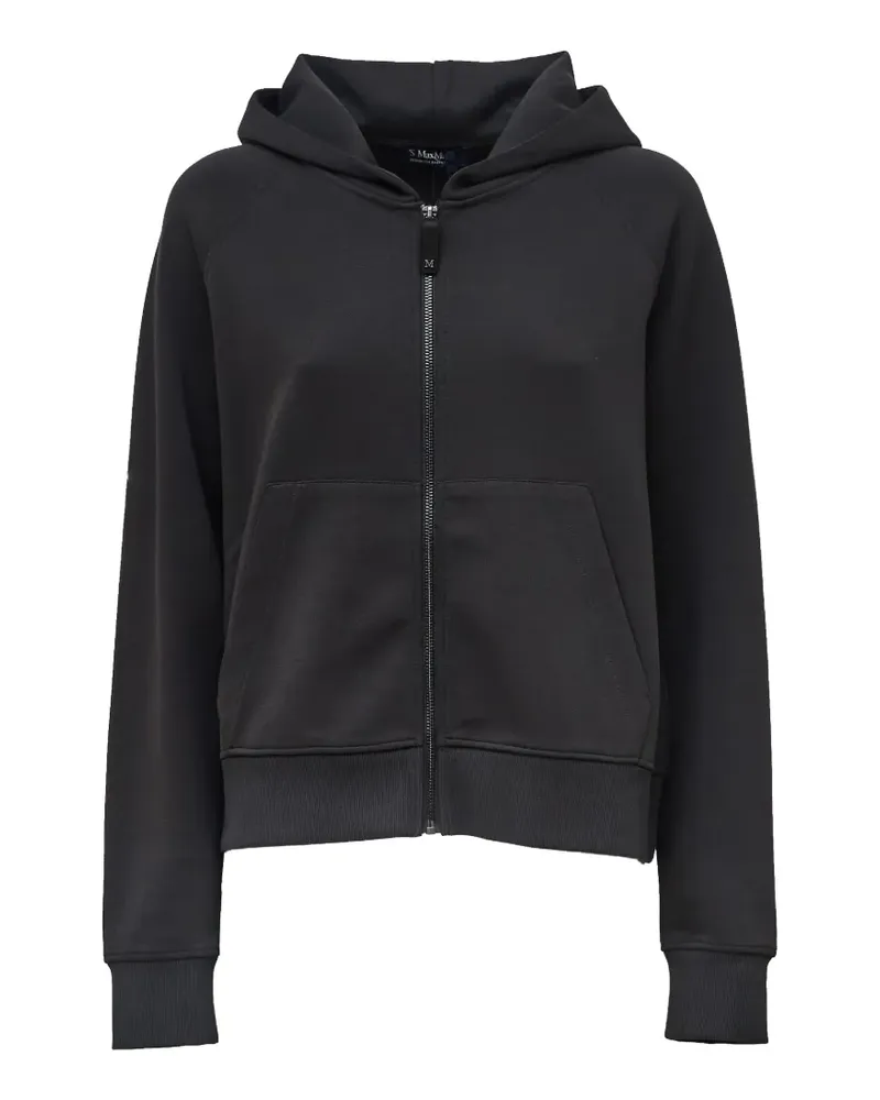Max Mara Max Mara logo-embroidered zip-up hoodie - Grau Grau