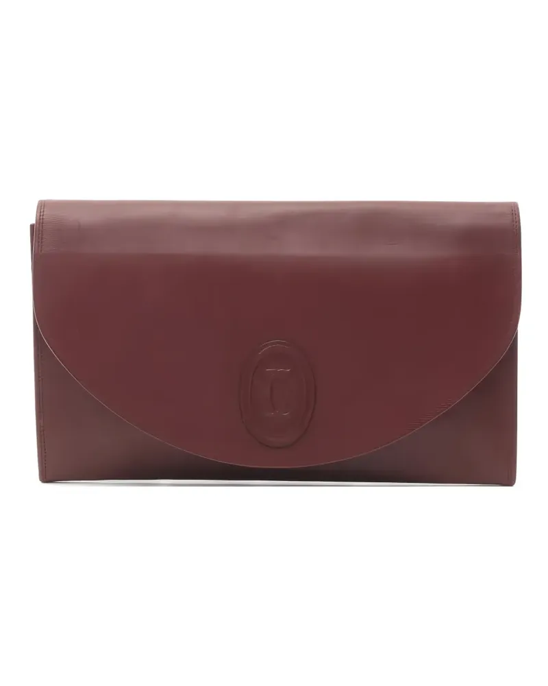 Cartier 2000s Must Line embossed clutch bag - Rot Rot