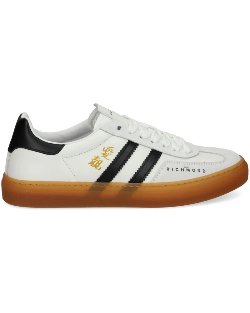 John Richmond Sneakers mit Logo-Stempel - Weiß Weiß