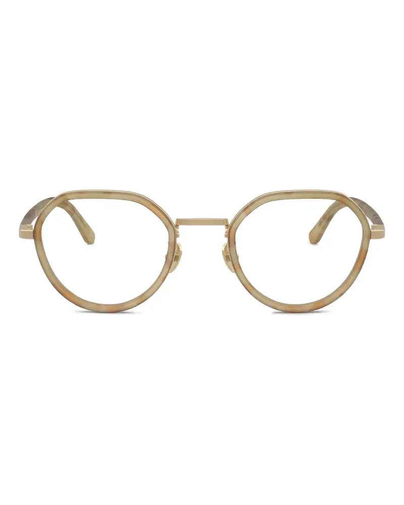 Giorgio Armani round-frame tortoiseshell glasses - Gelb Gelb