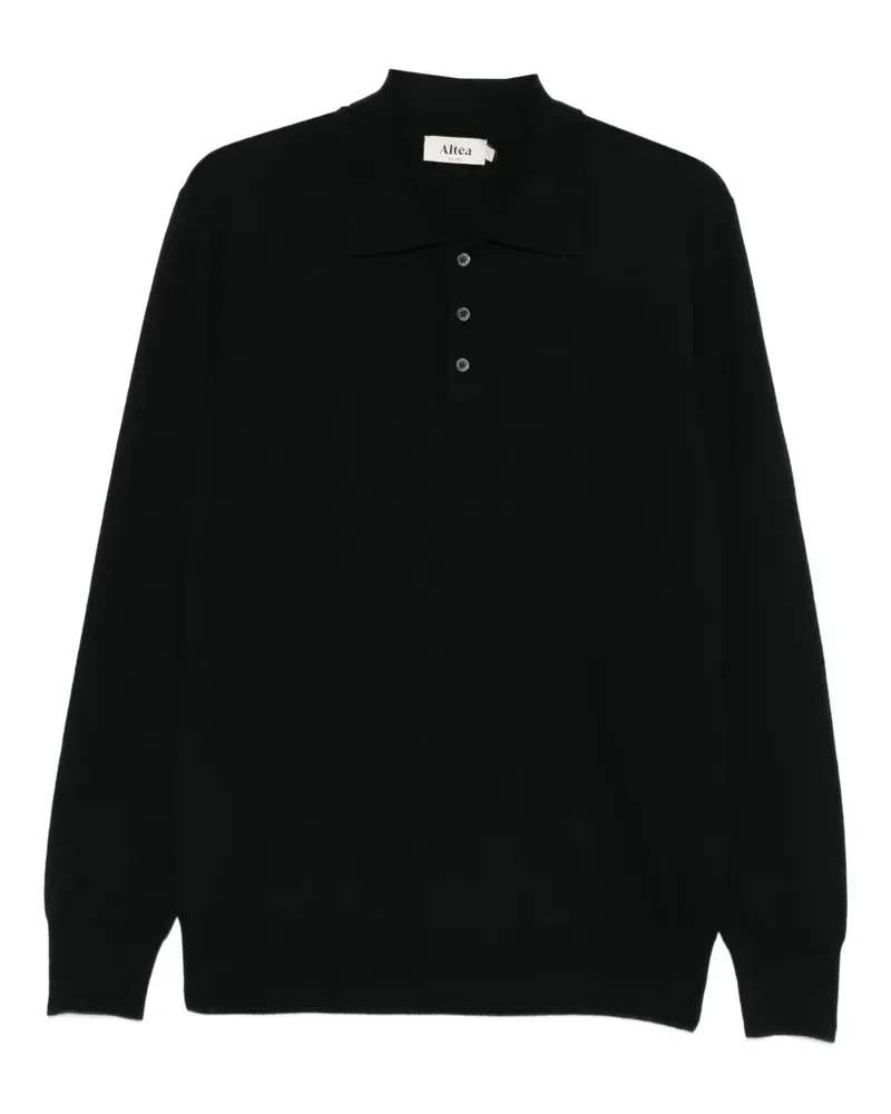 Altea Pullover mit Poloshirtkragen - Schwarz Schwarz