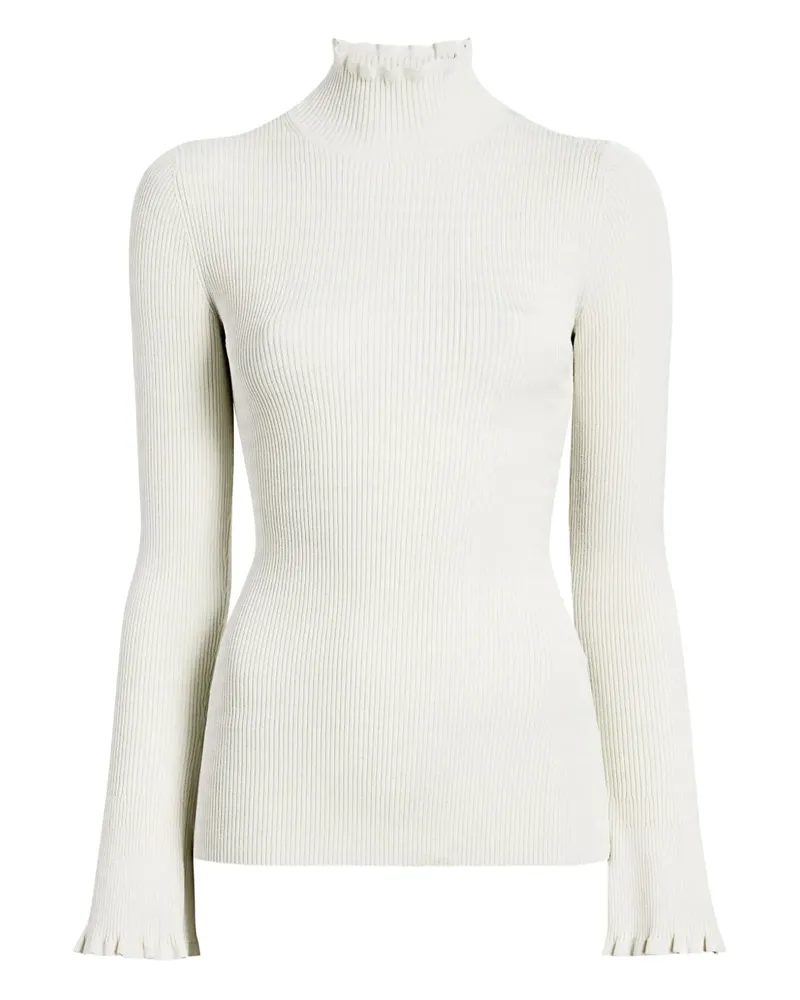 Proenza Schouler Phyllis Rollkragenoberteil - Weiß Weiß