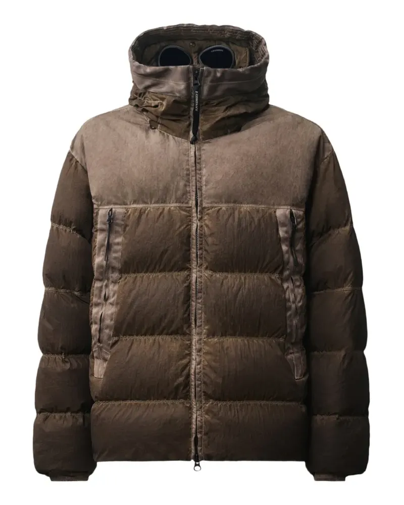 C.P. Company Goggle-detail quilted jacket - Braun Braun