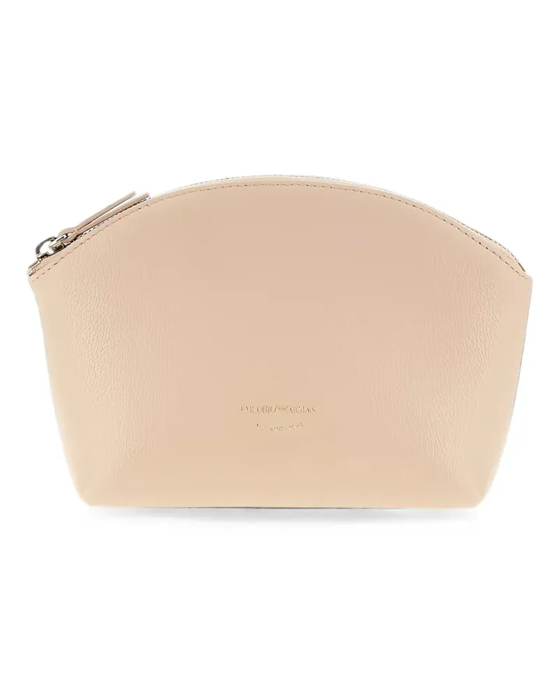 Emporio Armani grained leather pouch - Nude Nude