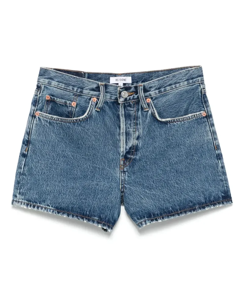 RE/DONE Jeans-Shorts mit Logo-Patch - Blau Blau