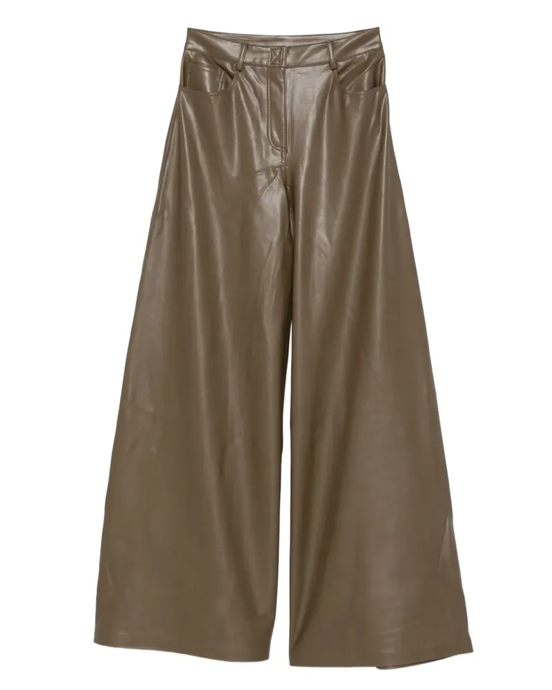 Norma Kamali Hose aus Leder - Braun Braun