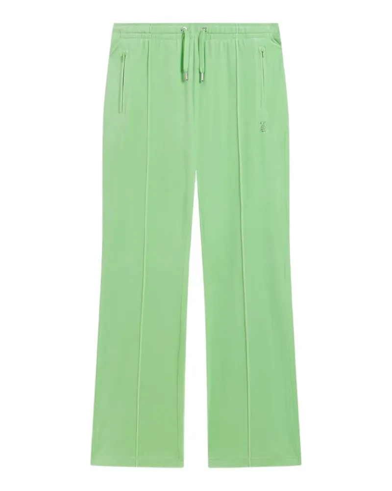Juicy Couture velour diamanté-embellished track pants - Grün Grün